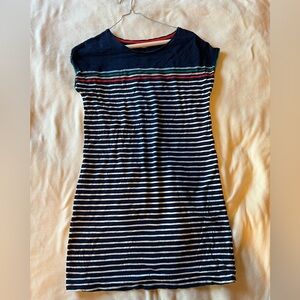 Striped tshirt Boden Navy Dress 10 long